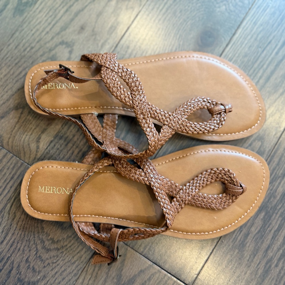 Merona Brown Braided Sandals